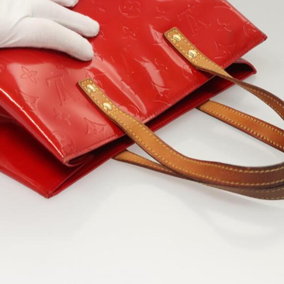 LOUIS VUITTON Monogram Vernis Reade MM Hand Bag Red Rouge M91086 - Picture 6 of 12